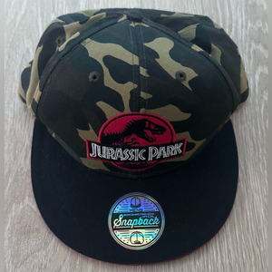 Berkshire Fashions Official Snapback Jurassic‎ Park in RED and Camo Hat NWT